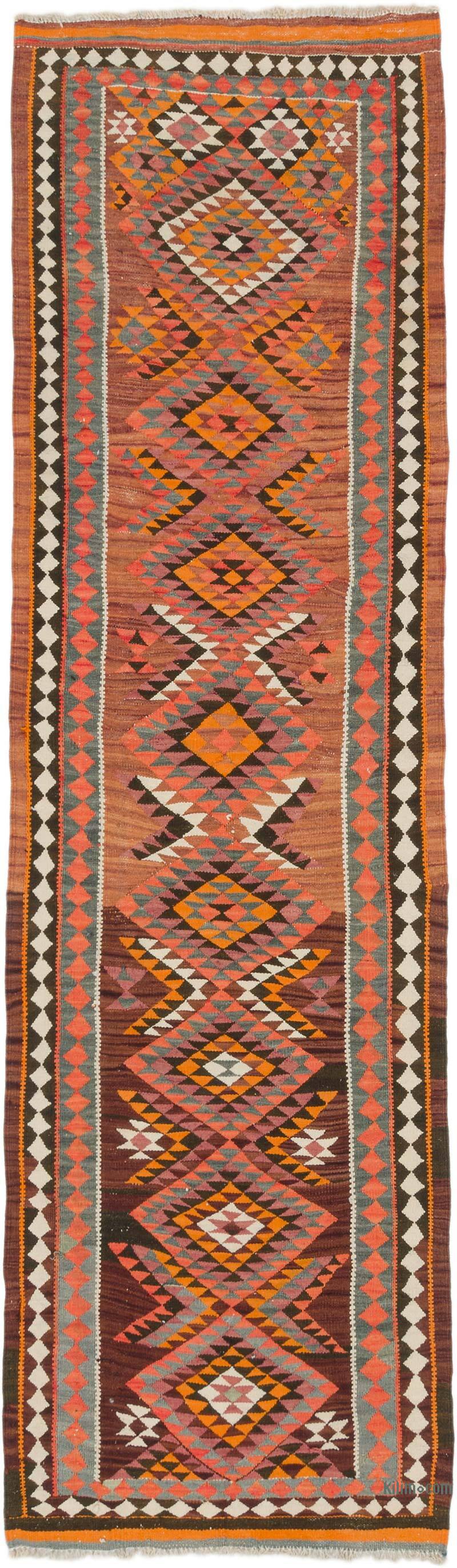 Vintage Tribal Kilim Runner - 3' 1" x 10' 2" (37" x 122") - K0077180