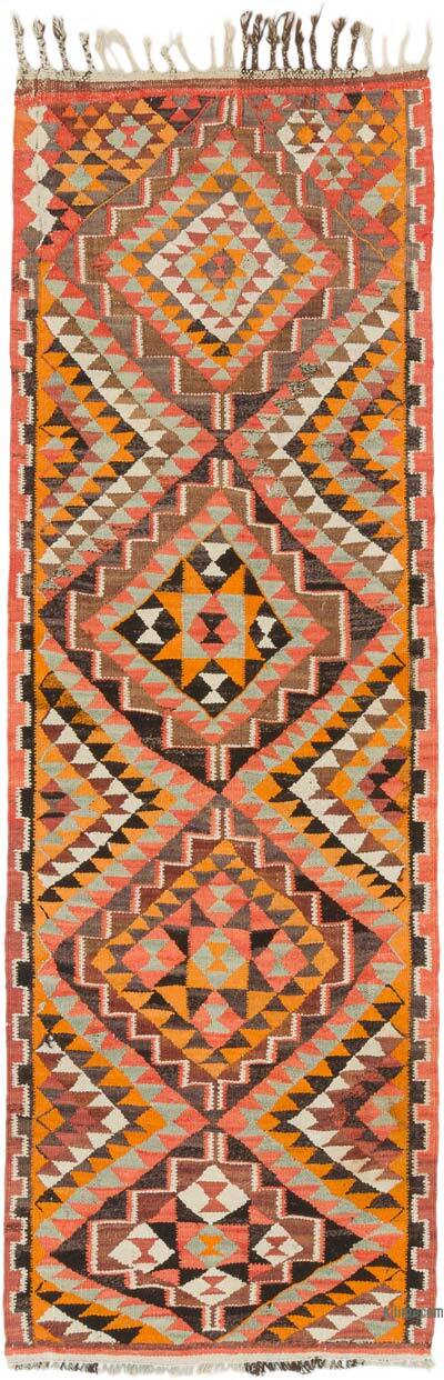 Vintage Tribal Kilim Runner - 2' 9" x 8' 2" (33" x 98")