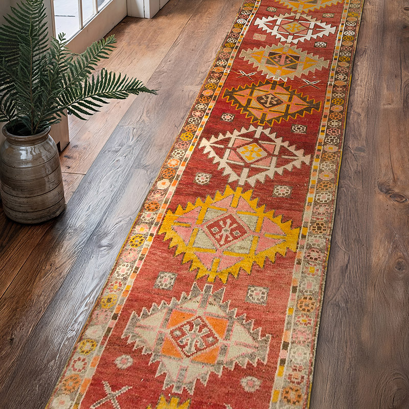 Vintage Anadolu Yolluk - 96 cm x 440 cm - K0077184