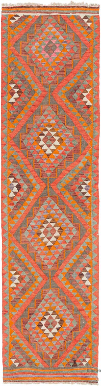 Vintage Tribal Kilim Runner - 2' 10" x 10' 8" (34" x 128")