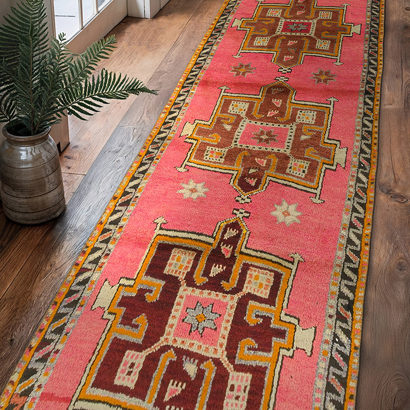 Alfombra Vintage de pasillo - 94 cm x 341 cm - K0077187
