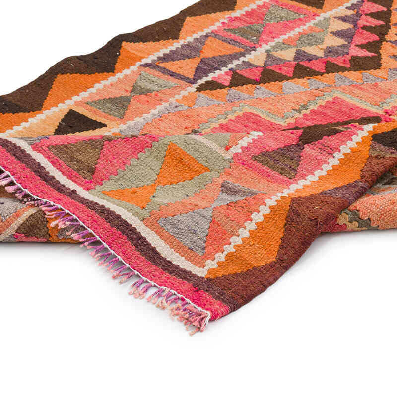 Vintage Tribal Kilim Runner - 3' 1" x 9' 10" (37" x 118") - K0077189