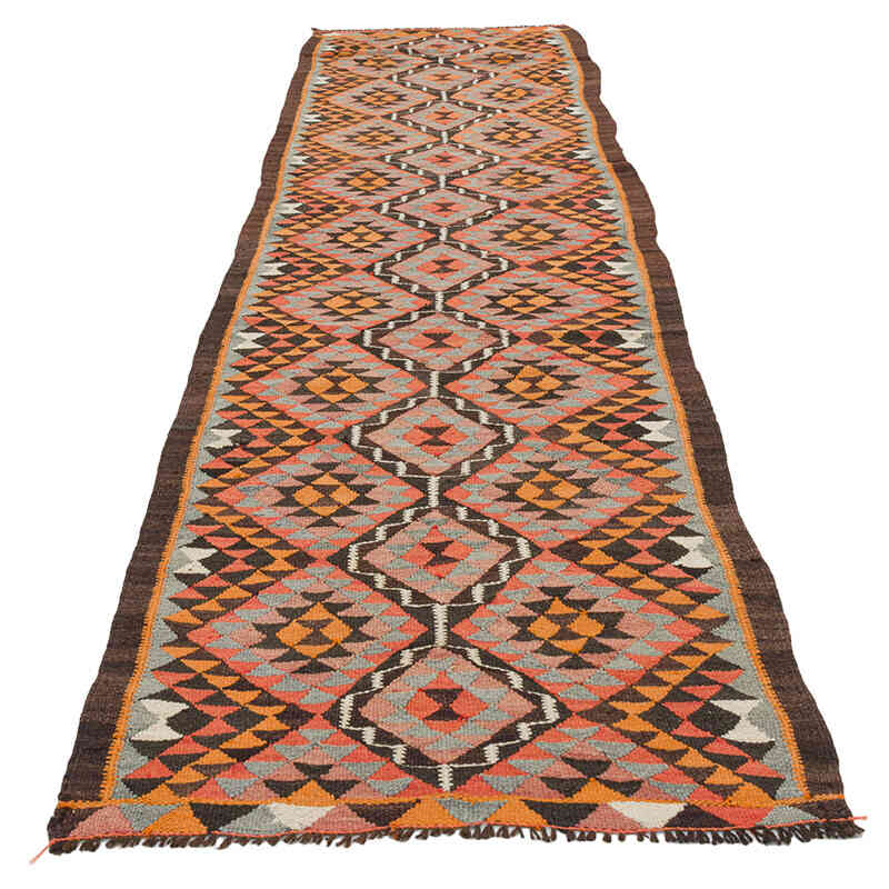 Vintage Tribal Kilim Runner - 2' 10" x 10' 11" (34" x 131") - K0077194