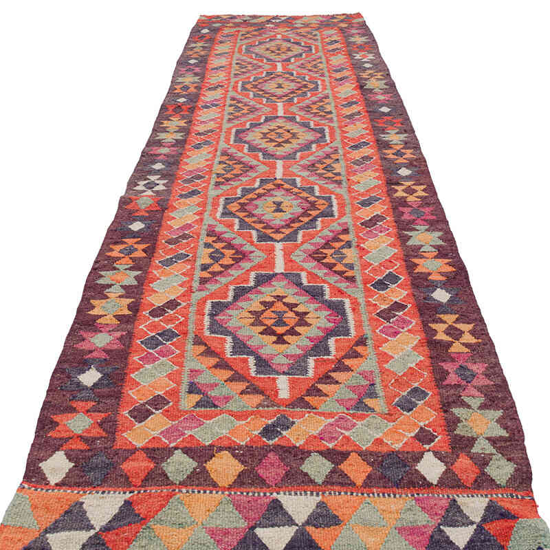 Alfombra Kilim Tribal Vintage - 96 cm x 365 cm - K0077198