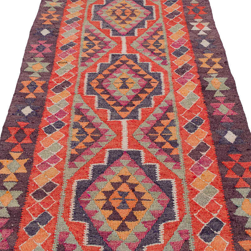 Alfombra Kilim Tribal Vintage - 96 cm x 365 cm - K0077198
