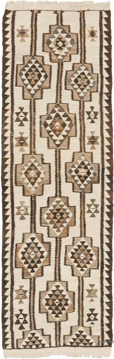 Alfombra Kilim Tribal Vintage - 88 cm x 281 cm