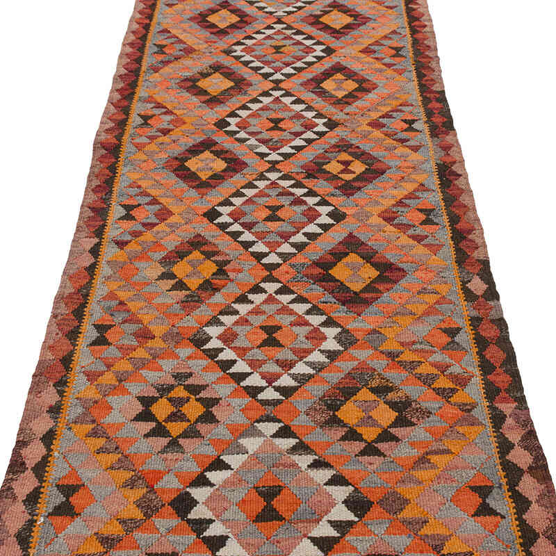 Vintage Tribal Kilim Runner - 2' 11" x 12' 1" (35" x 145") - K0077208
