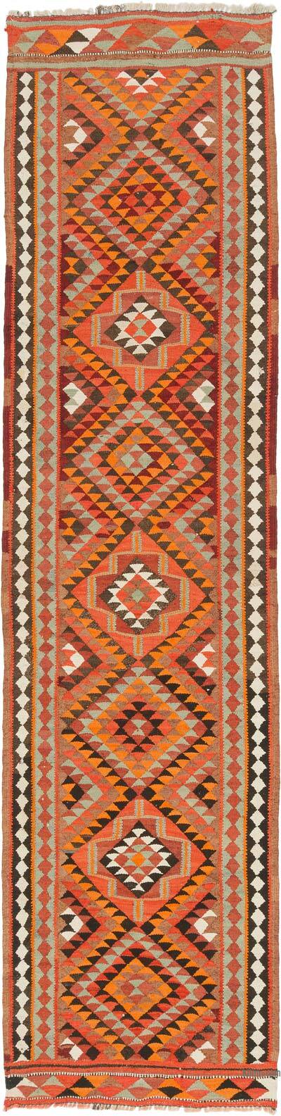 Vintage Tribal Kilim Runner - 3'  x 11' 11" (36" x 143")