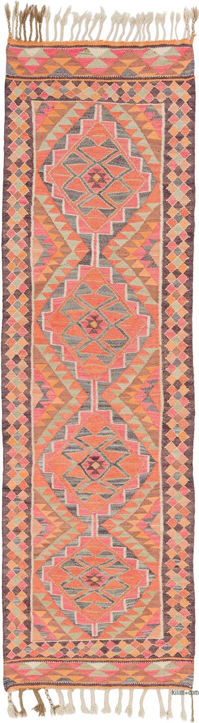 Vintage Tribal Kilim Runner - 3' 2" x 10' 8" (38" x 128")