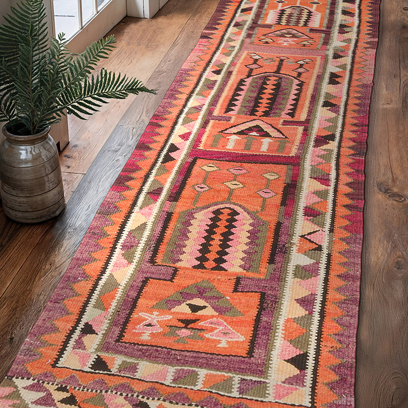 Vintage Anadolu Kilim Yolluk - 86 cm x 318 cm - K0077220