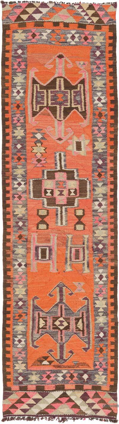 Vintage Tribal Kilim Runner - 2' 11" x 10' 5" (35" x 125")