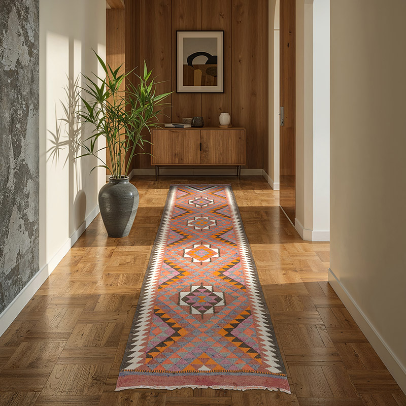 Vintage Anadolu Kilim Yolluk - 96 cm x 300 cm - K0077227
