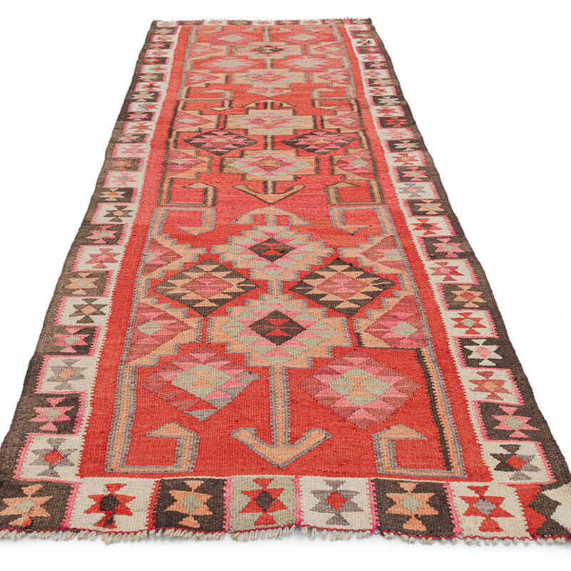 Vintage Tribal Kilim Runner - 3' 9" x 10' 6" (45" x 126") - K0077228