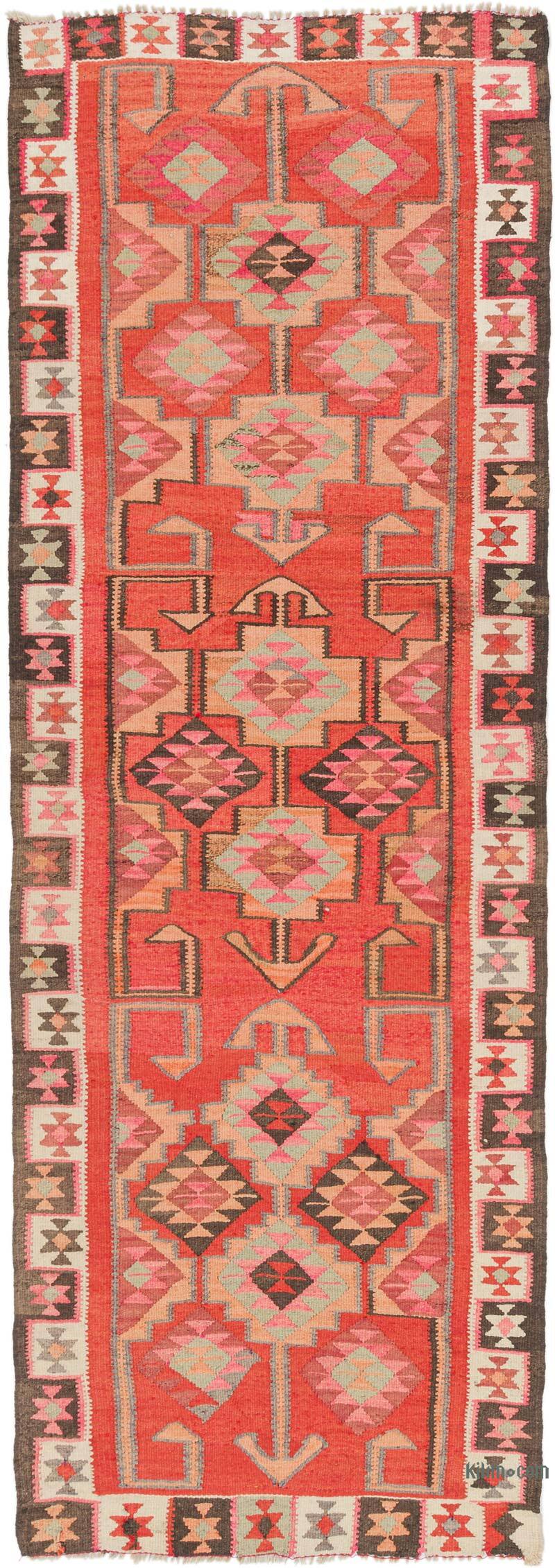 Vintage Tribal Kilim Runner - 3' 9" x 10' 6" (45" x 126") - K0077228