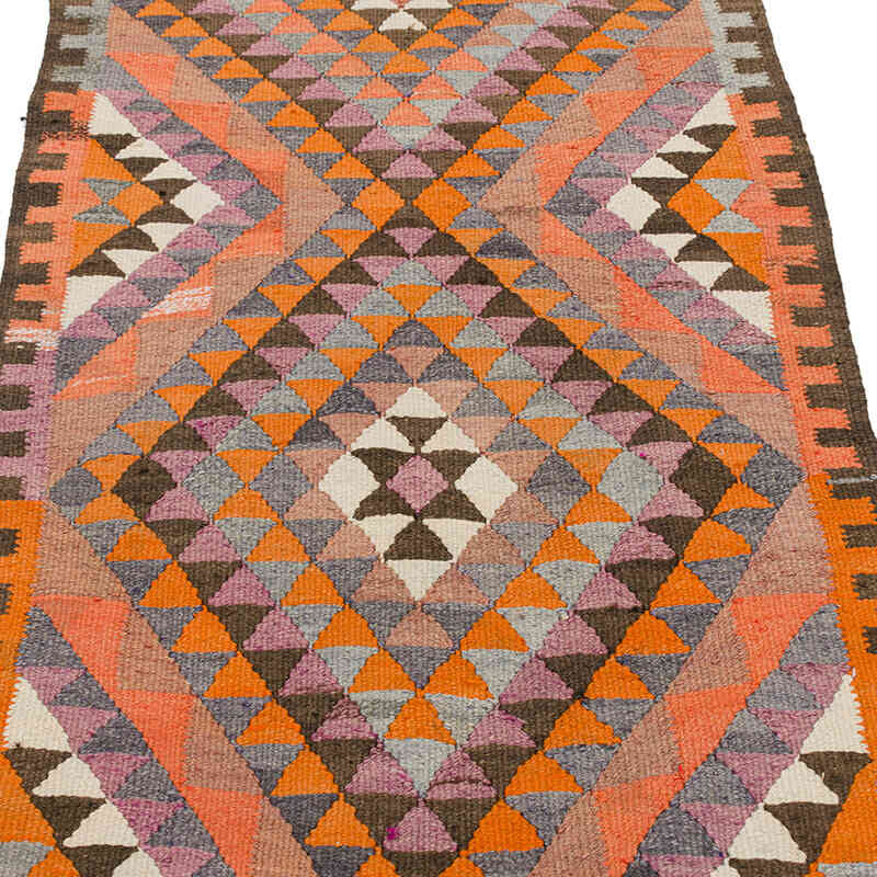 Vintage Tribal Kilim Runner - 3' 1" x 9' 10" (37" x 118") - K0077229