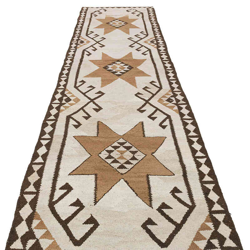 Vintage Tribal Kilim Runner - 3' 1" x 11' 3" (37" x 135") - K0077230