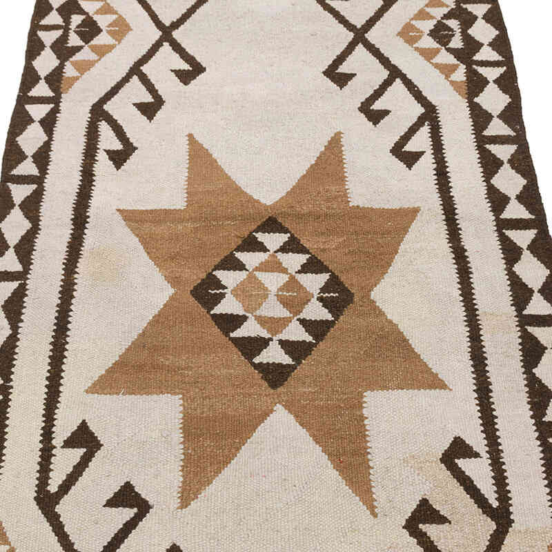 Vintage Tribal Kilim Runner - 3' 1" x 11' 3" (37" x 135") - K0077230