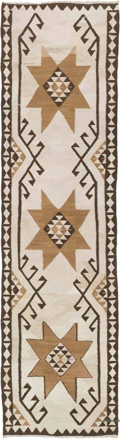 Vintage Tribal Kilim Runner - 3' 1" x 11' 3" (37" x 135")