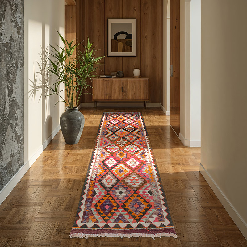 Vintage Anadolu Kilim Yolluk - 87 cm x 258 cm - K0077231