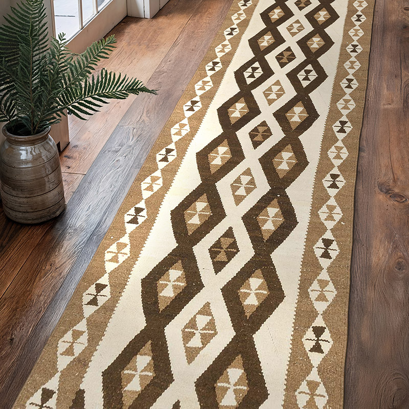 Vintage Anadolu Kilim Yolluk - 94 cm x 350 cm - K0077233