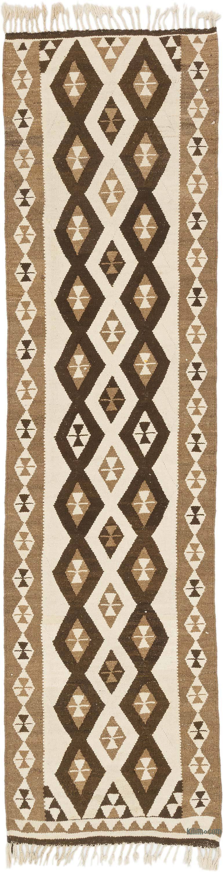 Vintage Anadolu Kilim Yolluk - 94 cm x 350 cm - K0077233