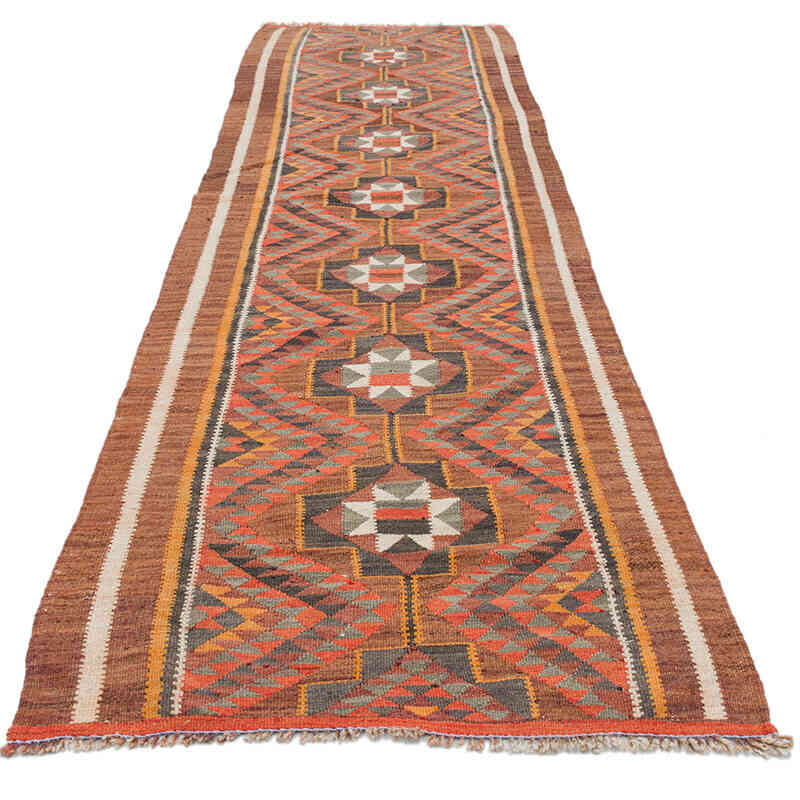 Vintage Tribal Kilim Runner - 3'  x 11' 5" (36" x 137") - K0077234