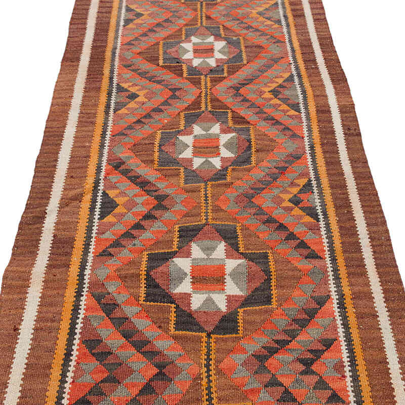 Vintage Tribal Kilim Runner - 3'  x 11' 5" (36" x 137") - K0077234