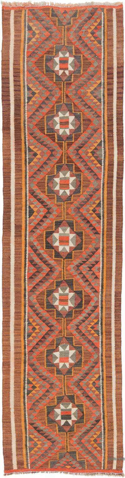 Alfombra Kilim Tribal Vintage - 91 cm x 348 cm