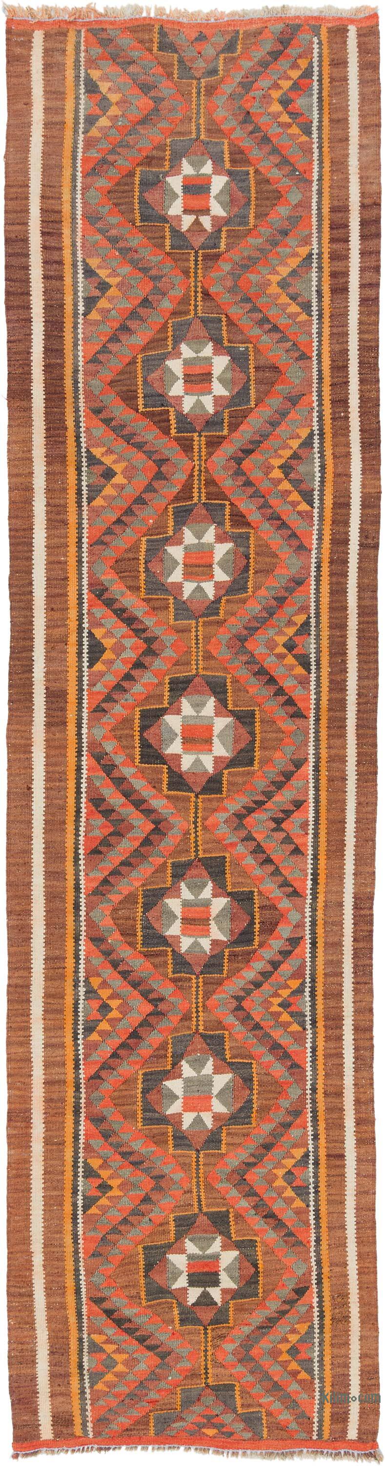 Vintage Tribal Kilim Runner - 3'  x 11' 5" (36" x 137") - K0077234
