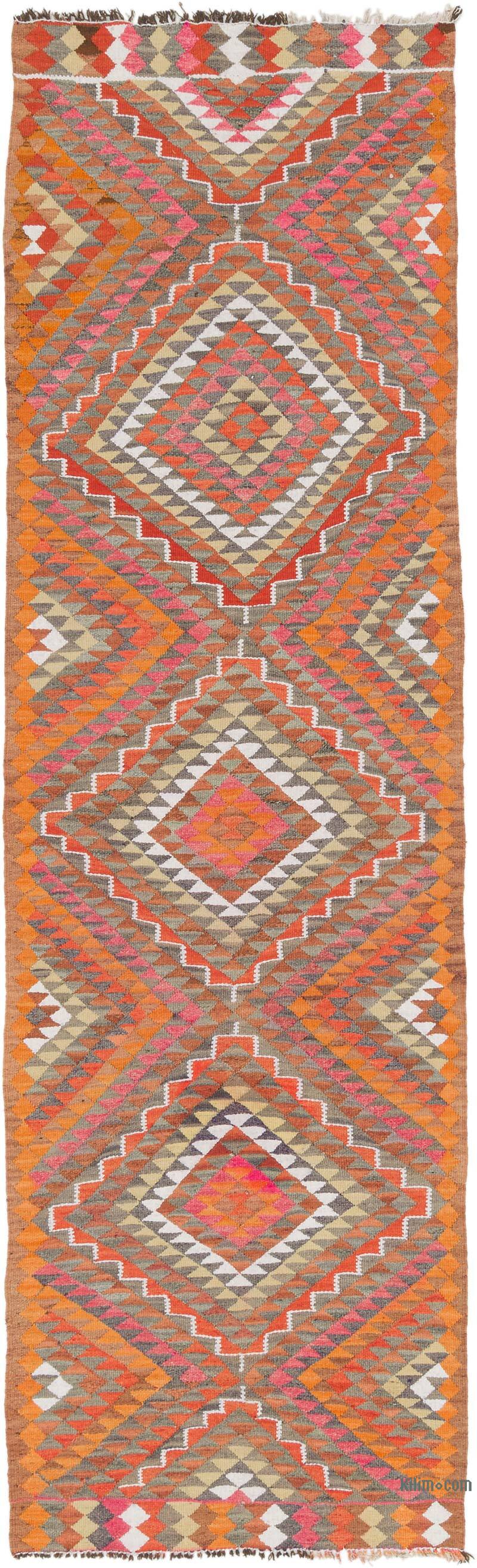 Vintage Anadolu Kilim Yolluk - 95 cm x 316 cm - K0077240