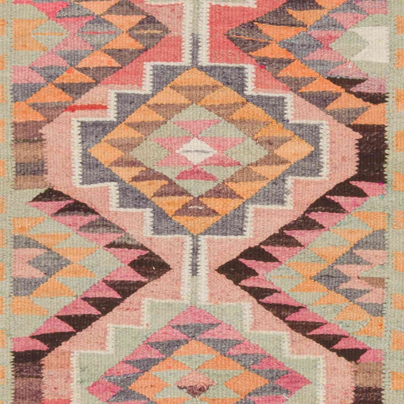 Vintage Tribal Kilim Runner - 2' 11" x 10' 6" (35" x 126") - K0077241
