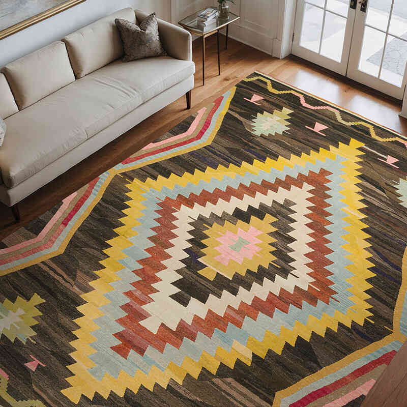Nueva Alfombra Turca Kilim - 264 cm x 361 cm - K0077245