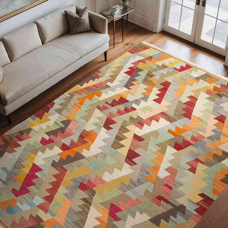 Nueva Alfombra Turca Kilim - 261 cm x 360 cm - K0077251