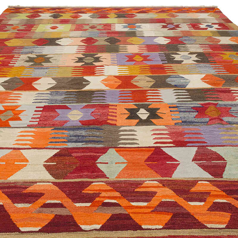 New Turkish Handwoven Kilim Rug - 8' 11" x 12' 6" (107" x 150") - K0077252