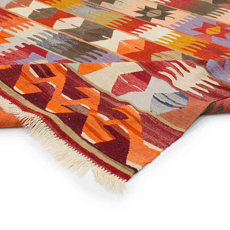 New Turkish Handwoven Kilim Rug - 8' 11" x 12' 6" (107" x 150") - K0077252