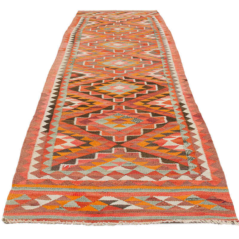 Vintage Tribal Kilim Runner - 2' 11" x 9' 7" (35" x 115") - K0077260