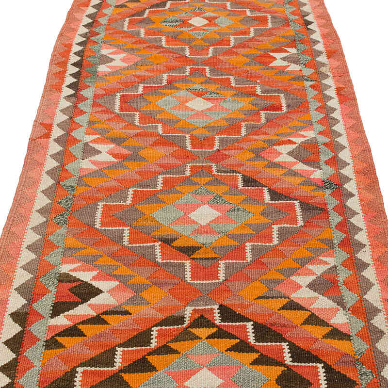 Vintage Tribal Kilim Runner - 2' 11" x 9' 7" (35" x 115") - K0077260