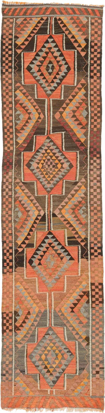Vintage Tribal Kilim Runner - 3' 1" x 12' 2" (37" x 146")