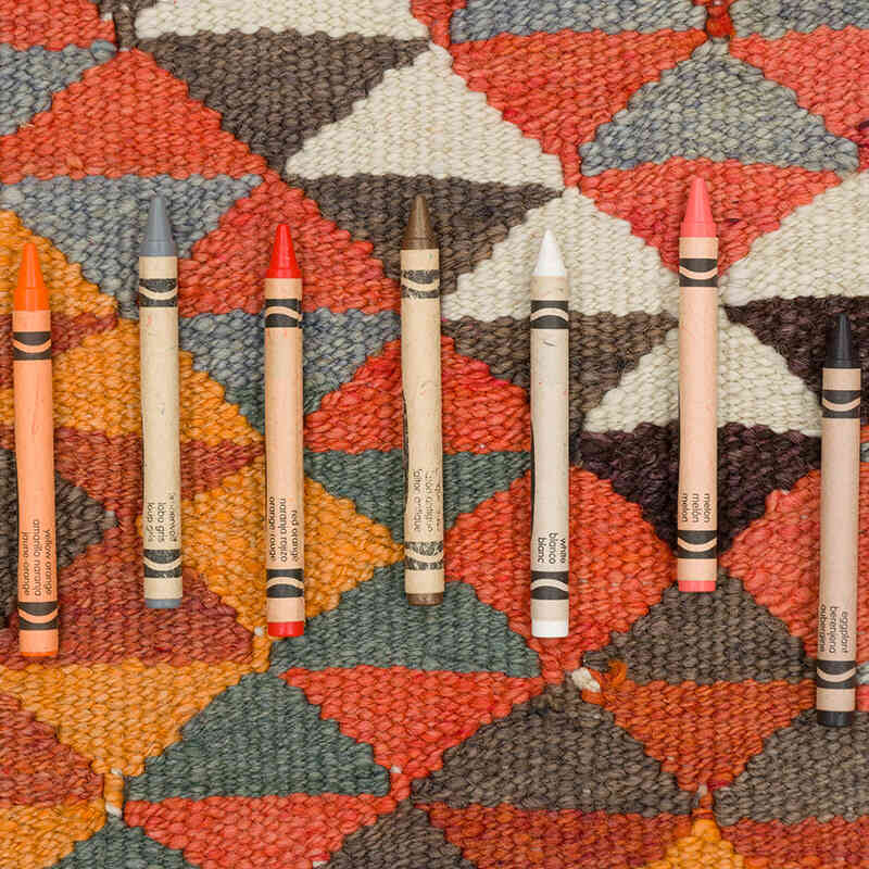 Alfombra Kilim Tribal Vintage - 95 cm x 312 cm - K0077263