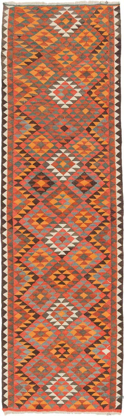 Vintage Tribal Kilim Runner - 3' 1" x 10' 3" (37" x 123")