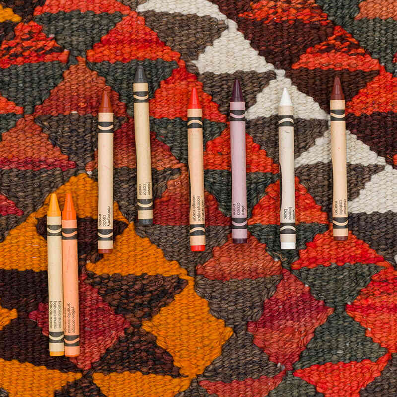 Alfombra Kilim Tribal Vintage - 100 cm x 321 cm - K0077266