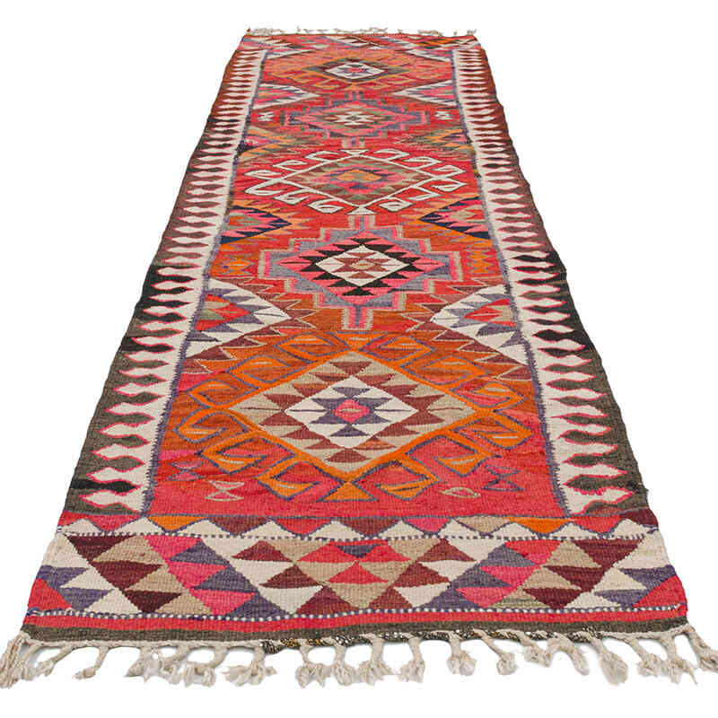 Vintage Anadolu Kilim Yolluk - 95 cm x 325 cm - K0077268
