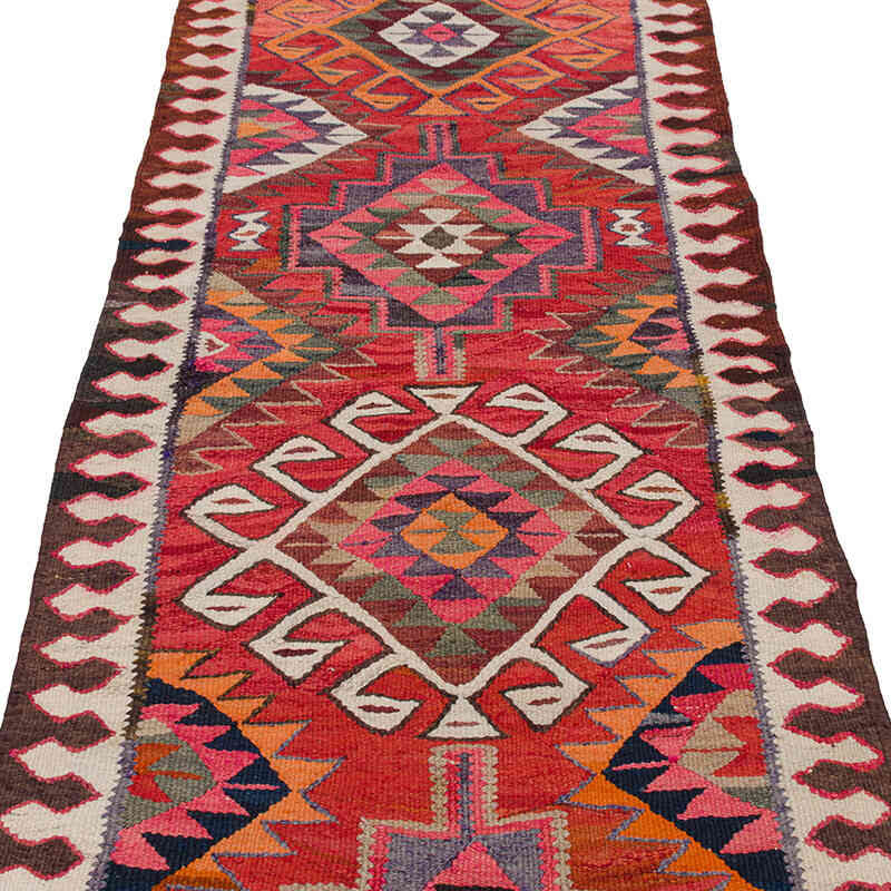 Vintage Anadolu Kilim Yolluk - 95 cm x 325 cm - K0077268