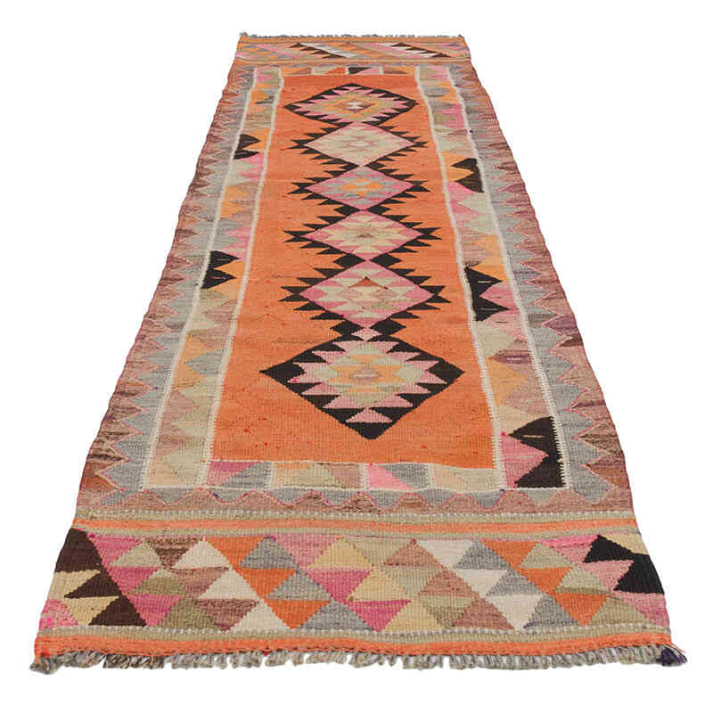 Vintage Tribal Kilim Runner - 3'  x 10' 10" (36" x 130") - K0077269