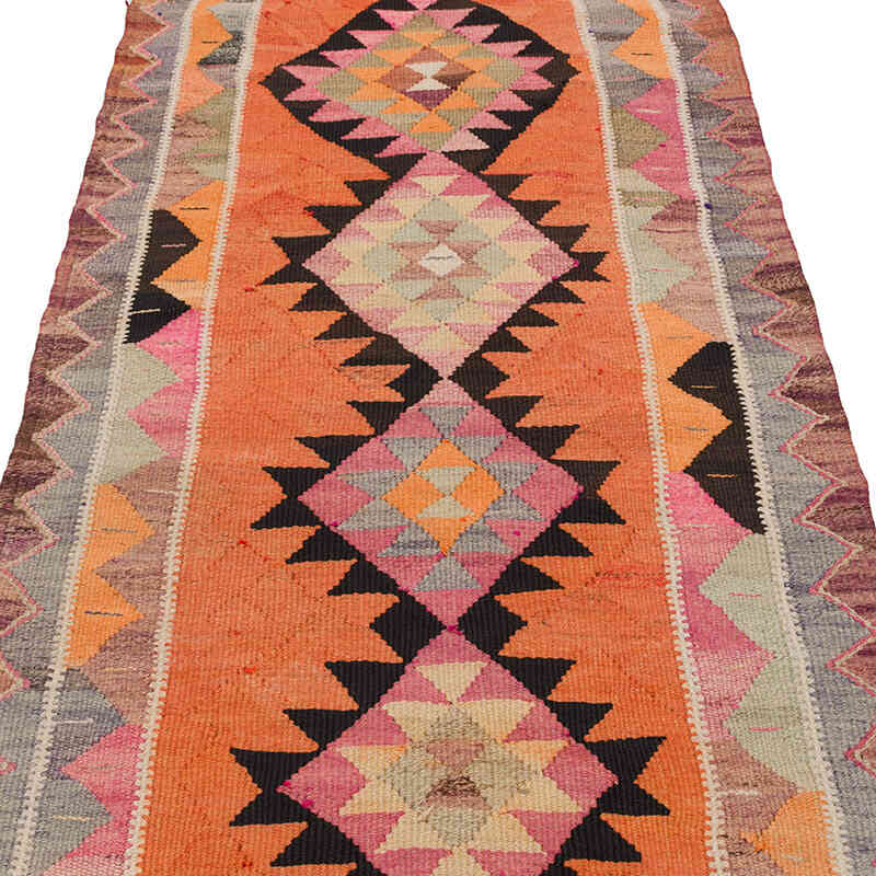 Vintage Tribal Kilim Runner - 3'  x 10' 10" (36" x 130") - K0077269