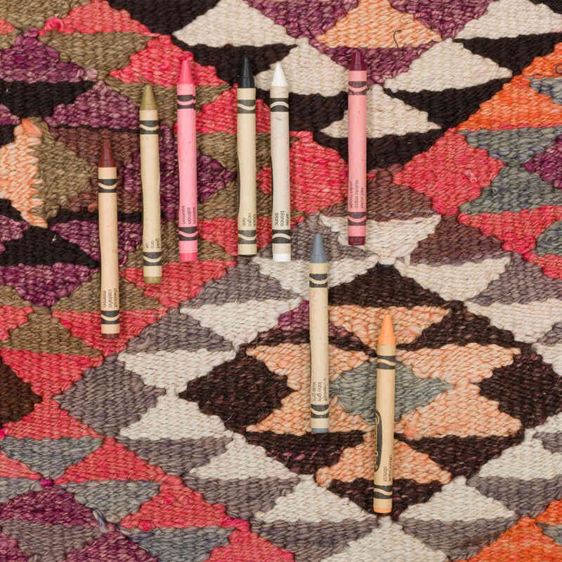 Alfombra Kilim Tribal Vintage - 95 cm x 338 cm - K0077270