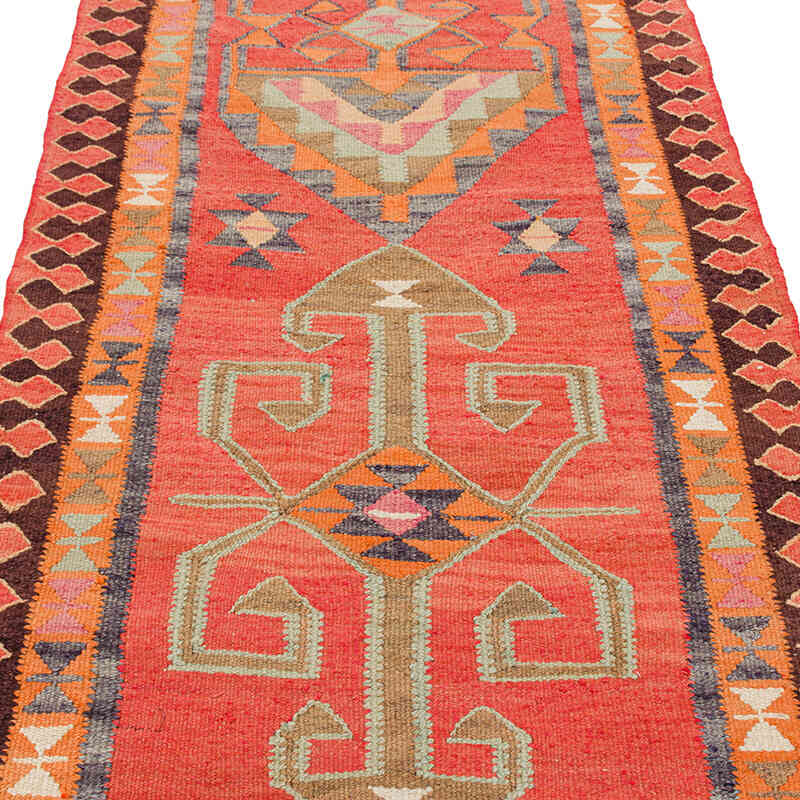 Vintage Tribal Kilim Runner - 3' 3" x 10' 2" (39" x 122") - K0077274