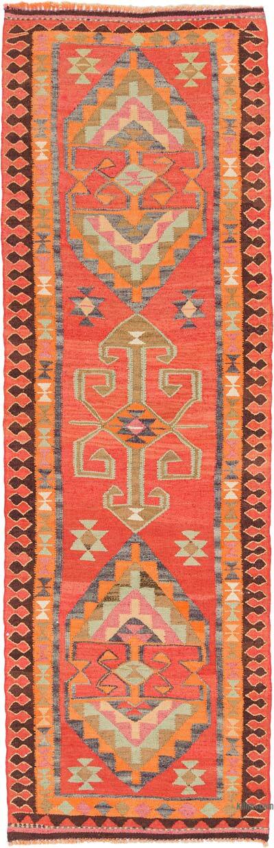 Vintage Tribal Kilim Runner - 3' 3" x 10' 2" (39" x 122")