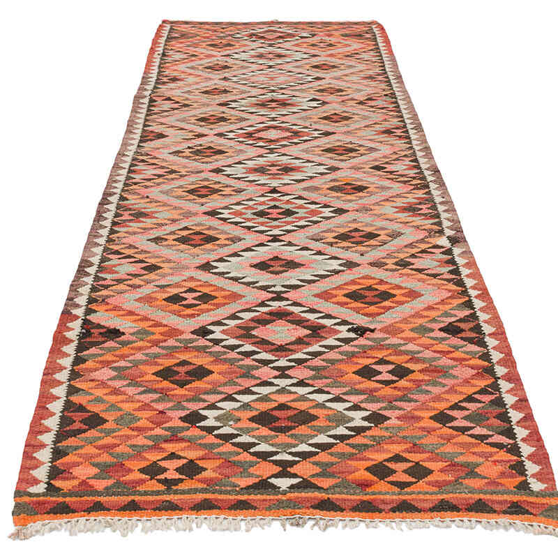 Vintage Tribal Kilim Runner - 2' 11" x 9' 10" (35" x 118") - K0077279