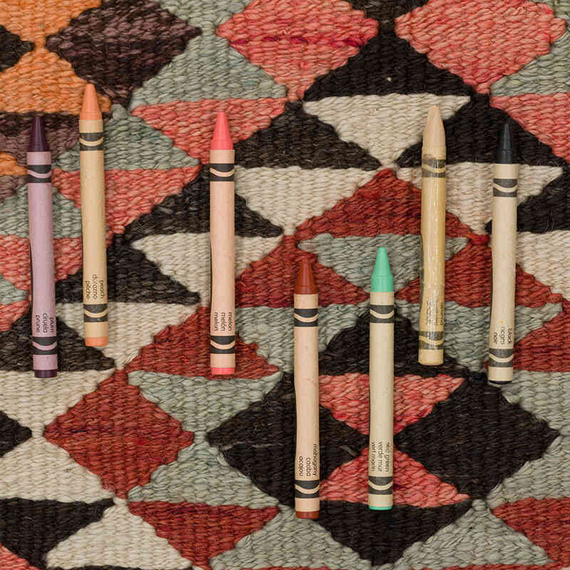 Vintage Tribal Kilim Runner - 2' 11" x 9' 10" (35" x 118") - K0077279